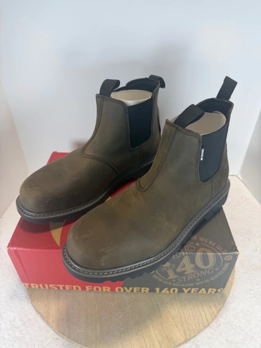 Wolverine Floorhand Romeo ST Mens 11.5 EW Steel Toe Work Boots Dark Brown NIB